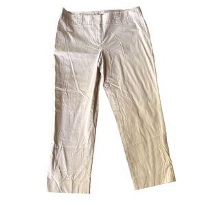 Halogen Pants Size 12 Womens Cropped Capri Khaki Pants Casual Work Basic Neutral
